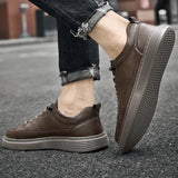 Sterling Row | Men’s Black Leather Sneakers