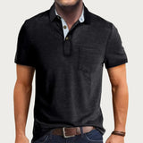 Sterling Row | Slim Fit White Polo Shirt for Men Smart Casual Comfort