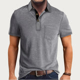 Sterling Row | Slim Fit White Polo Shirt for Men Smart Casual Comfort