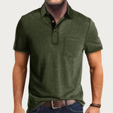 Sterling Row | Slim Fit White Polo Shirt for Men Smart Casual Comfort