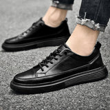 Sterling Row | Men’s Black Leather Sneakers