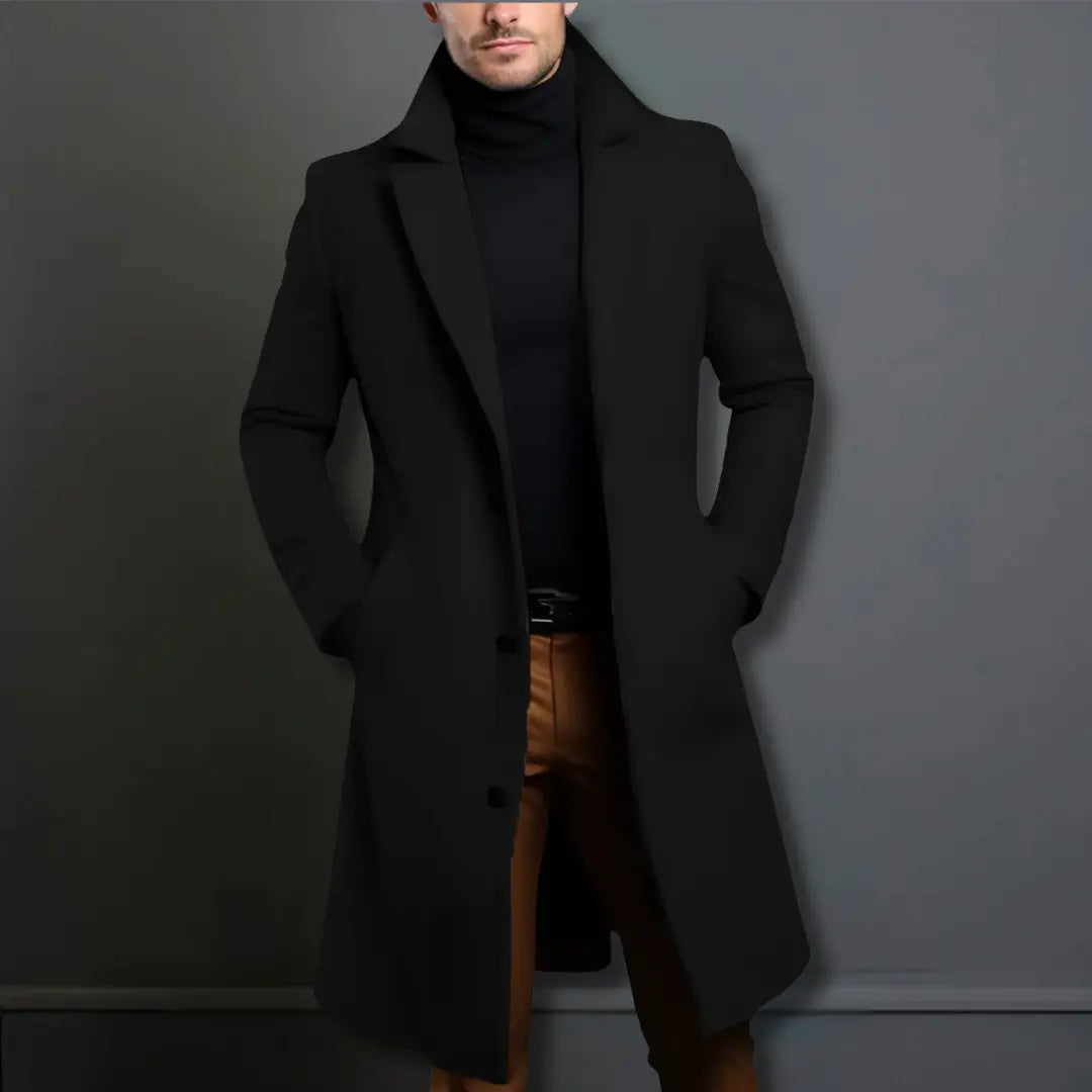 Sterling Row | Tailored Wool Overcoat for Men Timeless Winter Elegance