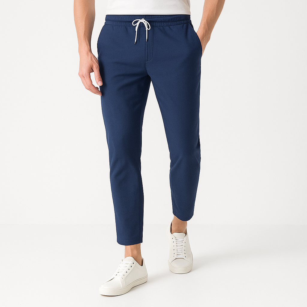 Sterling Row | Tapered Cotton Linen Trousers