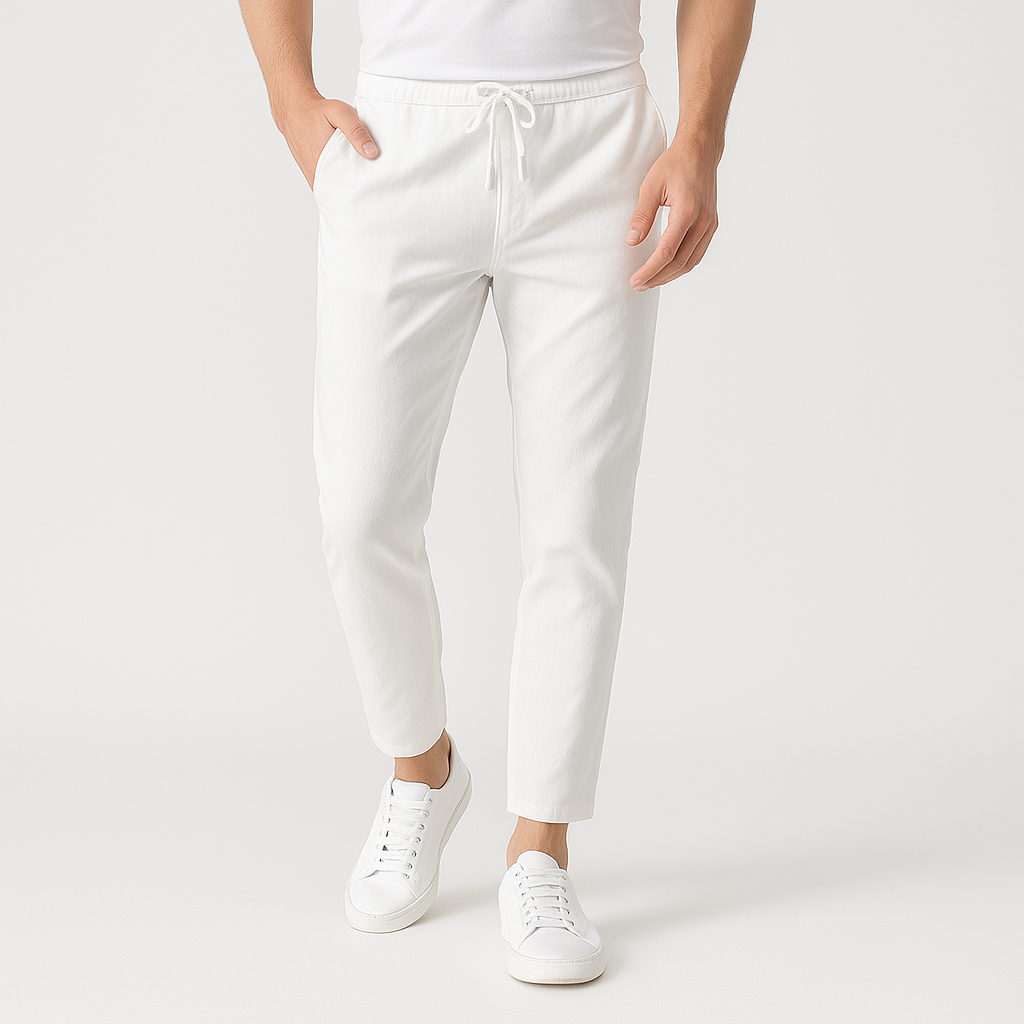 Sterling Row | Tapered Cotton Linen Trousers
