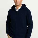 Sterling Row | Merino Wool Hooded Knit Jacket for Men Refined Winter Comfort