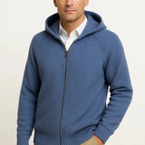 Sterling Row | Merino Wool Hooded Knit Jacket for Men Refined Winter Comfort