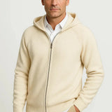 Sterling Row | Merino Wool Hooded Knit Jacket for Men Refined Winter Comfort