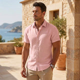 Sterling Row | Men’s Textured Cotton Linen Summer Shirt