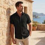 Sterling Row | Men’s Textured Cotton Linen Summer Shirt