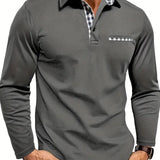 Sterling Row | Long Sleeve Summer Polo Shirt for Men Smart Casual Comfort