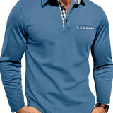 Sterling Row | Long Sleeve Summer Polo Shirt for Men Smart Casual Comfort
