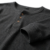Sterling Row | Men’s Waffle Knit Henley Long Sleeve