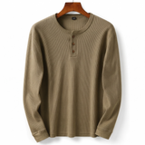 Sterling Row | Men’s Waffle Knit Henley Long Sleeve