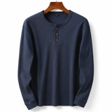 Sterling Row | Men’s Waffle Knit Henley Long Sleeve
