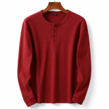 Sterling Row | Men’s Waffle Knit Henley Long Sleeve