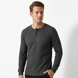 Sterling Row | Men’s Waffle Knit Henley Long Sleeve