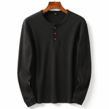 Sterling Row | Men’s Waffle Knit Henley Long Sleeve