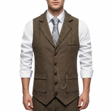Sterling Row | Men’s Herringbone Tailored Waistcoat