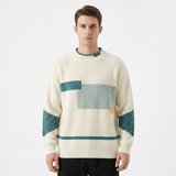 Sterling Row | Men’s Patchwork Knit Crewneck Sweater