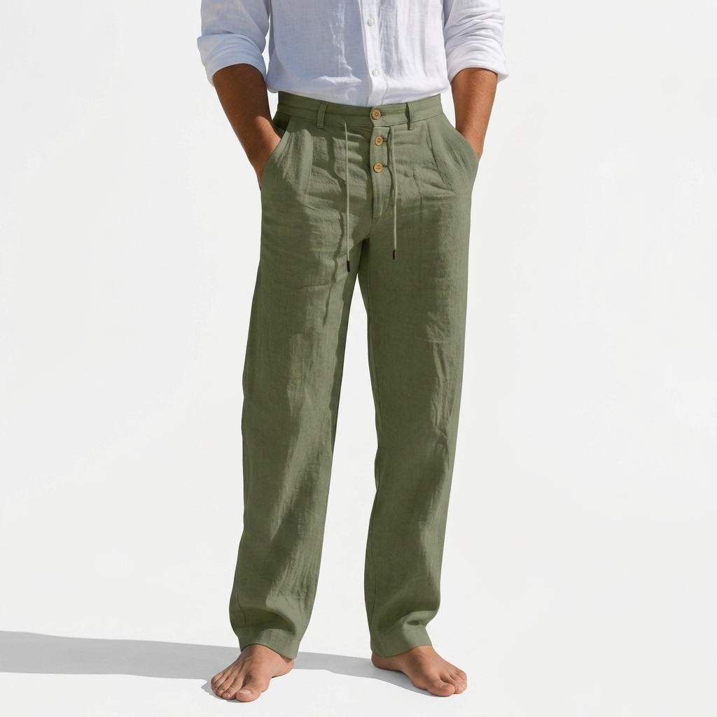 Sterling Row | Pleated Linen Trousers