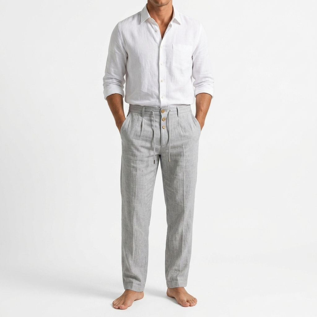 Sterling Row | Pleated Linen Trousers
