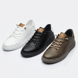 Sterling Row | Classic Comfort Faux Leather Sneakers for Men Everyday Casual Style
