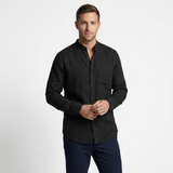 Sterling Row | Men’s Mandarin Collar Linen Shirt