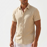 Sterling Row | Men’s Textured Cotton Linen Summer Shirt