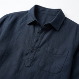 Sterling Row | Relaxed Fit Cotton Linen Popover Shirt