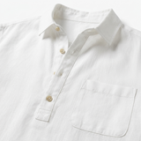Sterling Row | Relaxed Fit Cotton Linen Popover Shirt