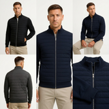 Sterling Row | Men’s Hybrid Quilted Bomber Jacket Smart Casual