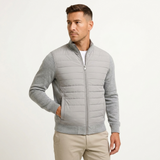Sterling Row | Men’s Hybrid Quilted Bomber Jacket Smart Casual