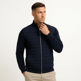 Sterling Row | Men’s Hybrid Quilted Bomber Jacket Smart Casual