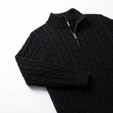Sterling Row | Men’s Jacquard Half Zip Sweater Old Money Knitwear