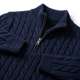 Sterling Row | Men’s Jacquard Half Zip Sweater Old Money Knitwear