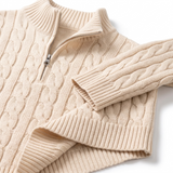 Sterling Row | Men’s Jacquard Half Zip Sweater Old Money Knitwear