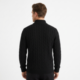 Sterling Row | Men’s Jacquard Half Zip Sweater Old Money Knitwear