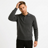 Sterling Row | Men’s Knit Polo Sweater Long Sleeve Smart Casual