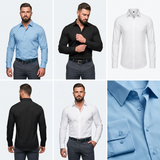Sterling Row | Men’s Stretch Wrinkle Resistant Dress Shirt Slim Fit