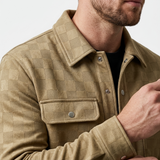 Sterling Row | Checkered Suede Jacket for Men Refined Transitional Style
