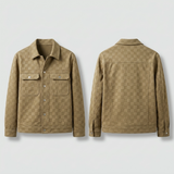 Sterling Row | Checkered Suede Jacket for Men Refined Transitional Style