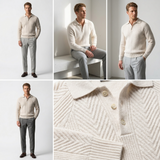 Sterling Row | Men’s Textured Knitted Polo
