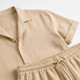 Sterling Row | Men’s Linen Camp Collar Summer Set