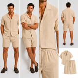 Sterling Row | Men’s Linen Camp Collar Summer Set