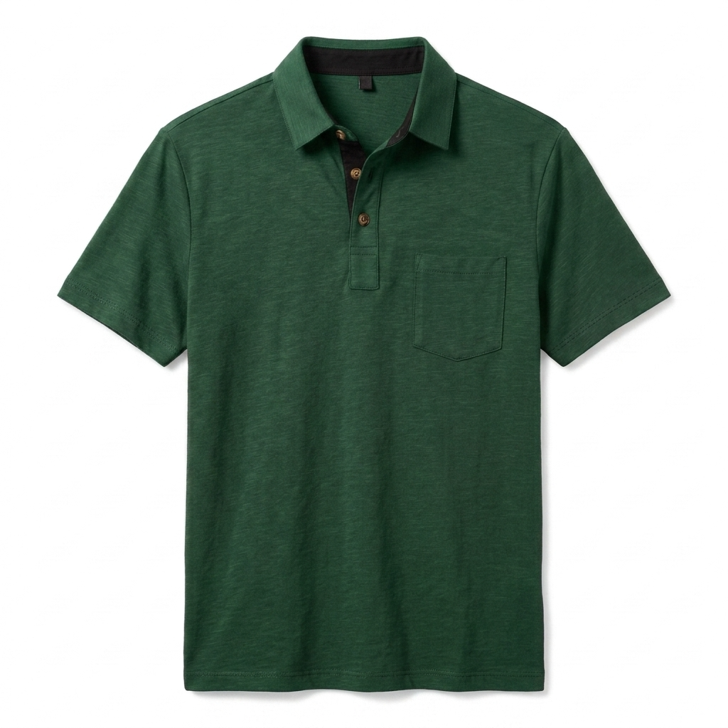 Sterling Row | Slim Fit White Polo Shirt for Men Smart Casual Comfort