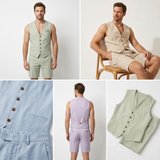Sterling Row | Men’s Linen Waistcoat Summer Set