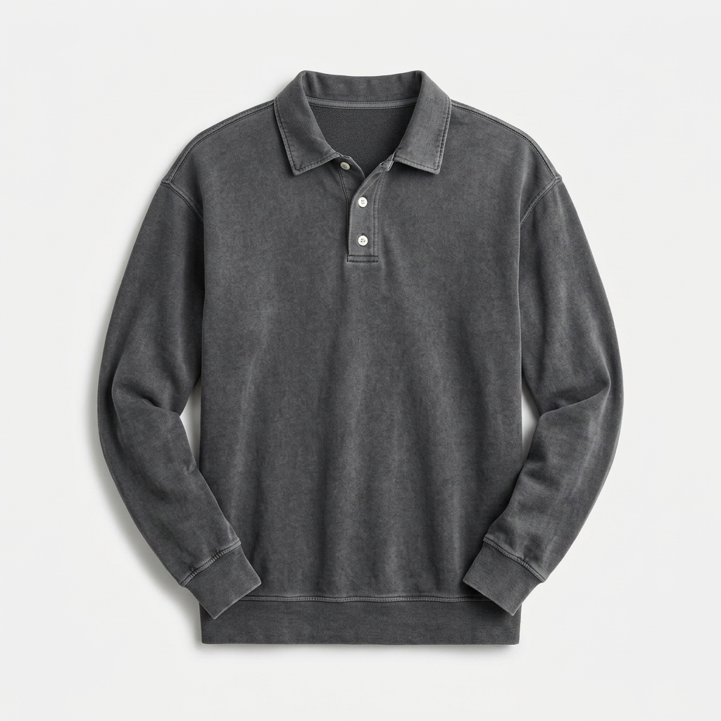 Sterling Row | Men’s Relaxed Long Sleeve Polo