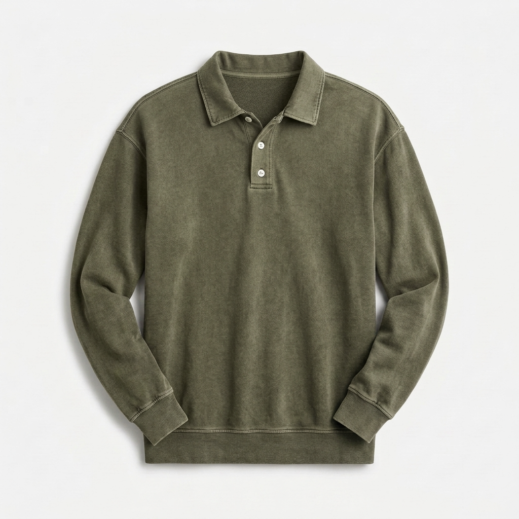 Sterling Row | Men’s Relaxed Long Sleeve Polo