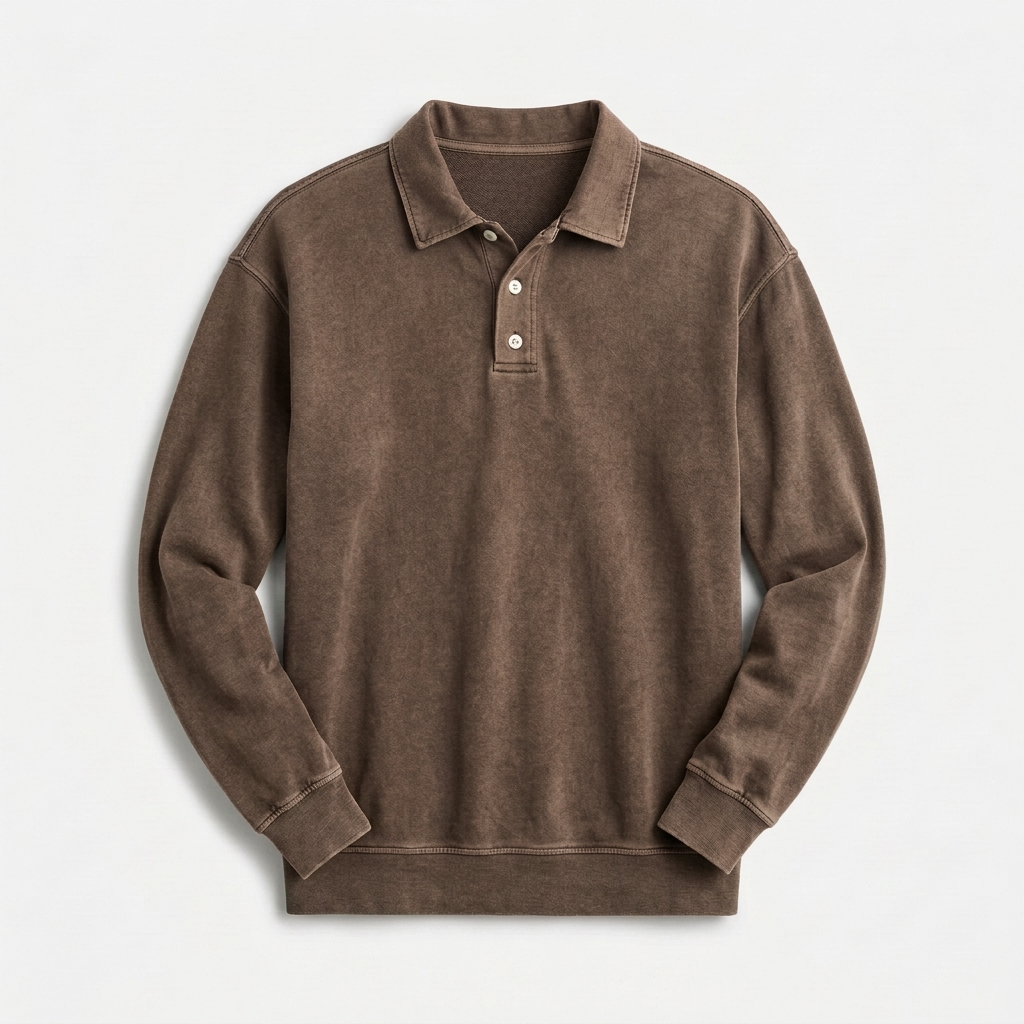 Sterling Row | Men’s Relaxed Long Sleeve Polo