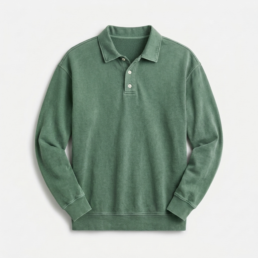 Sterling Row | Men’s Relaxed Long Sleeve Polo